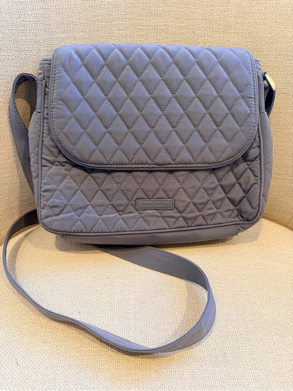 Vera Bradley Quilted Crossbody Bag in Gray